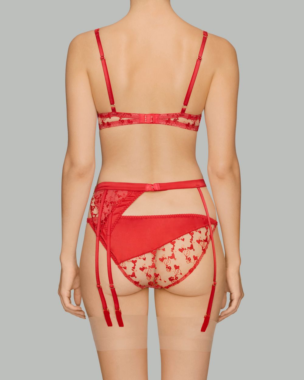Coco de Mer PLAYBOY Kiss Me Bikini Brief in red