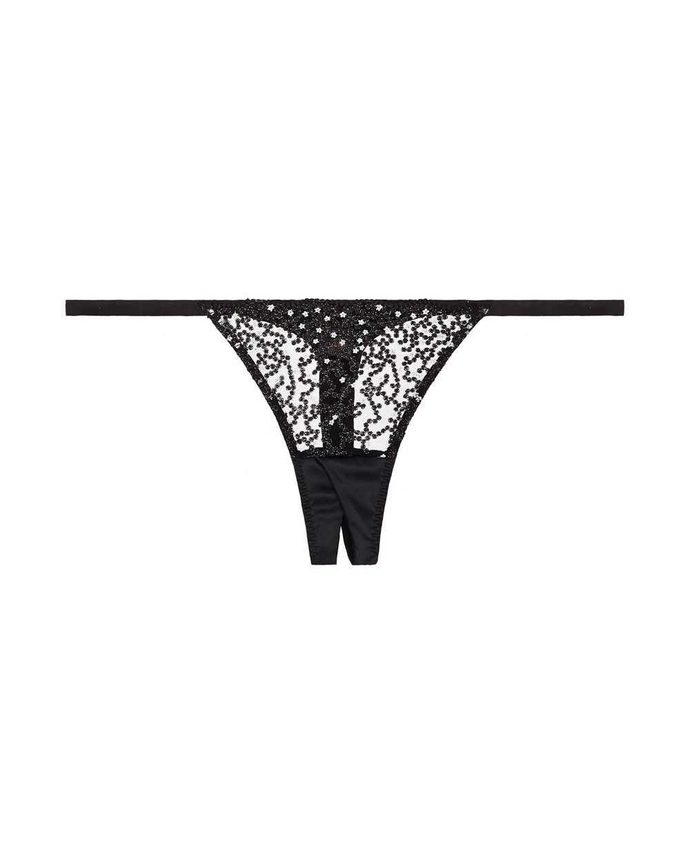 Coco de Mer PLAYBOY Tease Me Open Thong in black