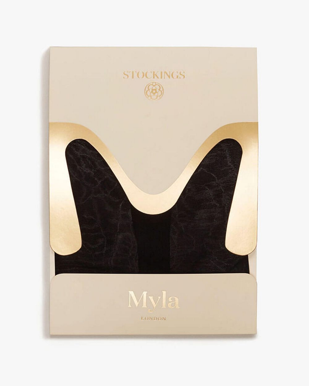 Myla Saint James Square Stocking in black