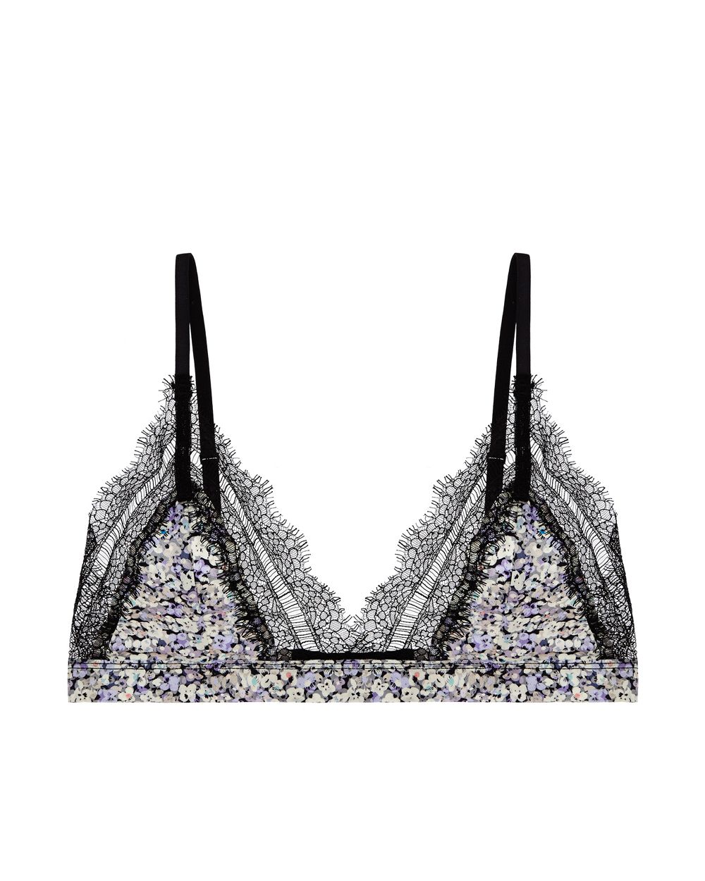 Jason Wu Intimates Intimates Stretch Satin Triangle Bralette in purple