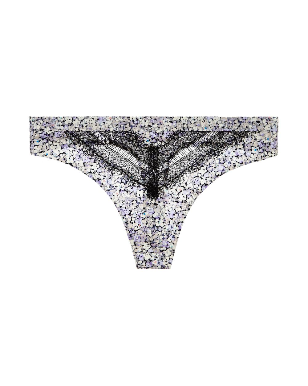Jason Wu Intimates Stretch Satin Thong in purple