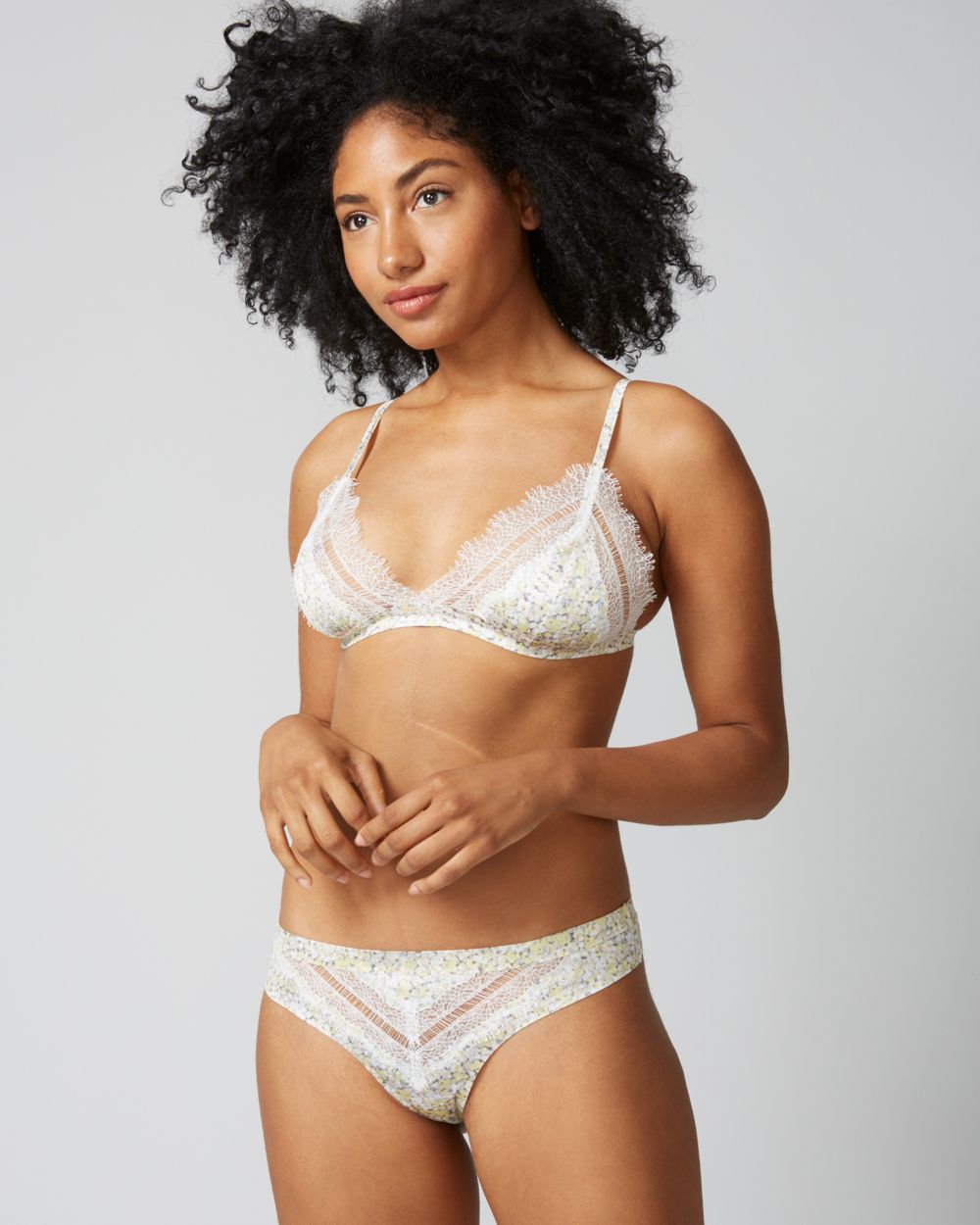 Jason Wu Intimates Stretch Satin Thong in yellow