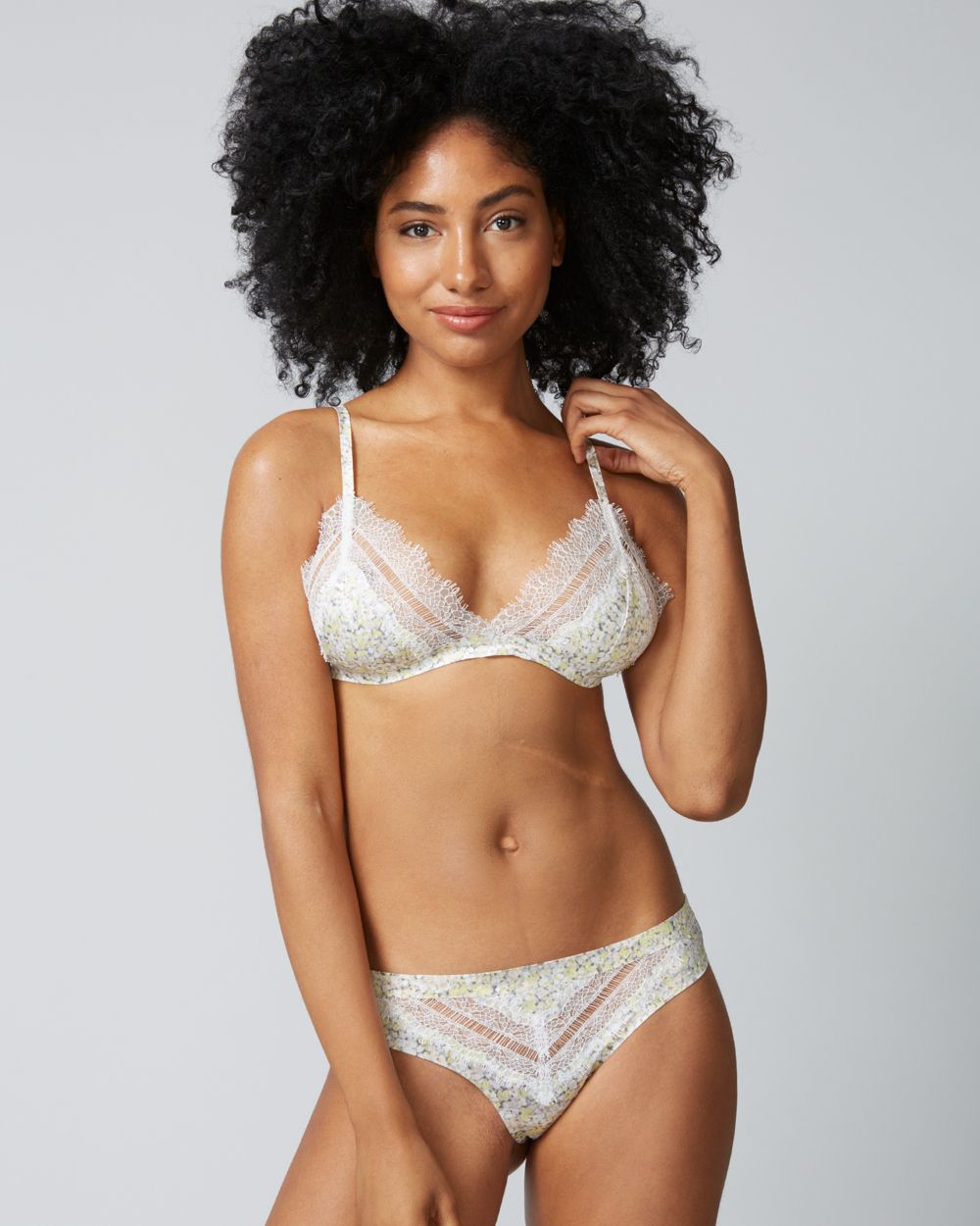 Jason Wu Intimates Stretch Satin Bikini in yellow