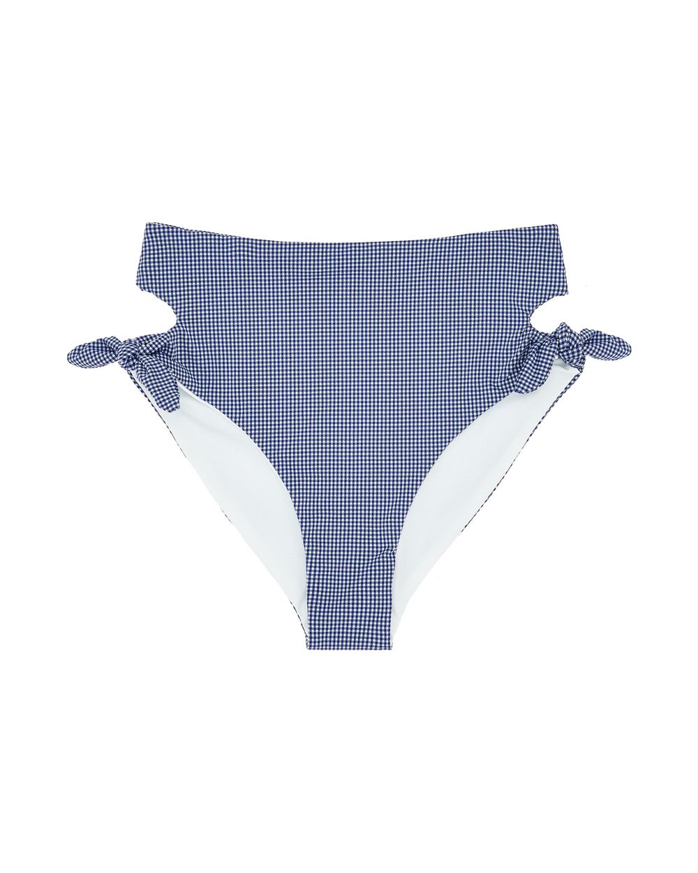 L Space Summer Love Plaid Bummin' Bikini Bottom in blue