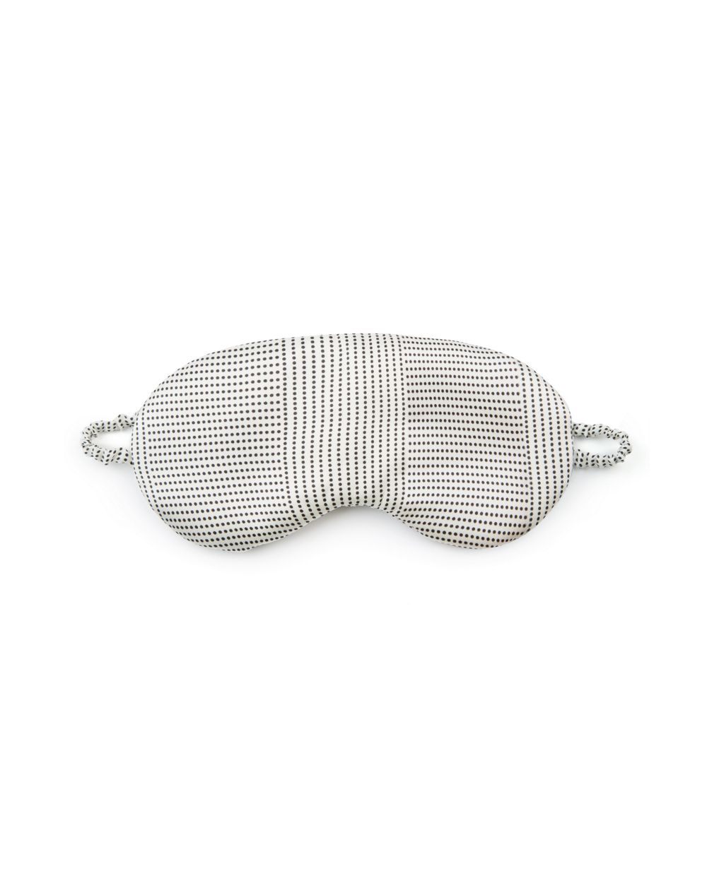 Asceno Ecru Dotted Lines Sleep Mask in white