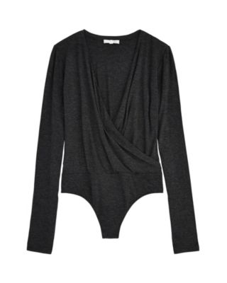 Skin Drape Jersey Liv Bodysuit in gray