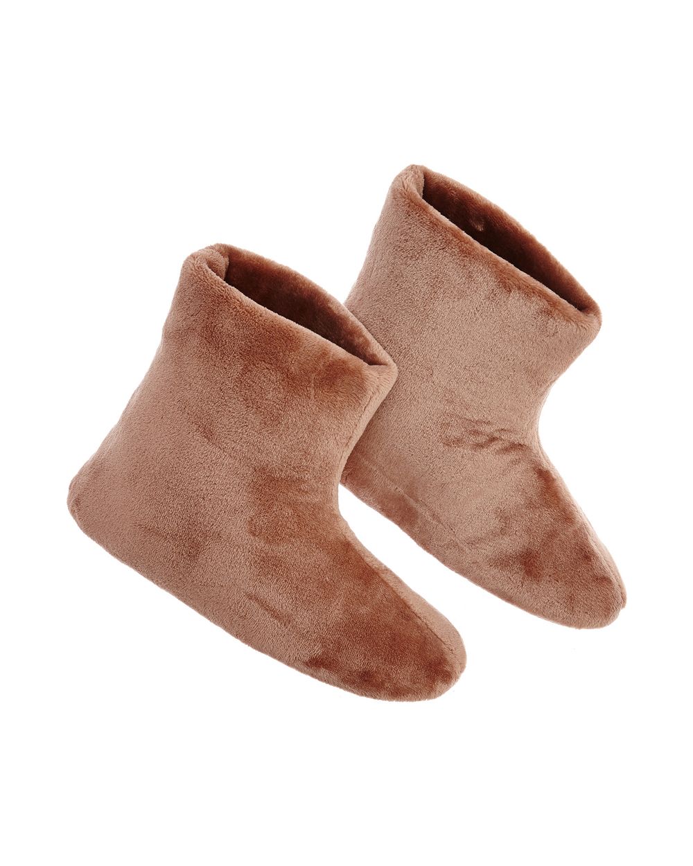 Skin Lush Lounging Plush Slippers in beige