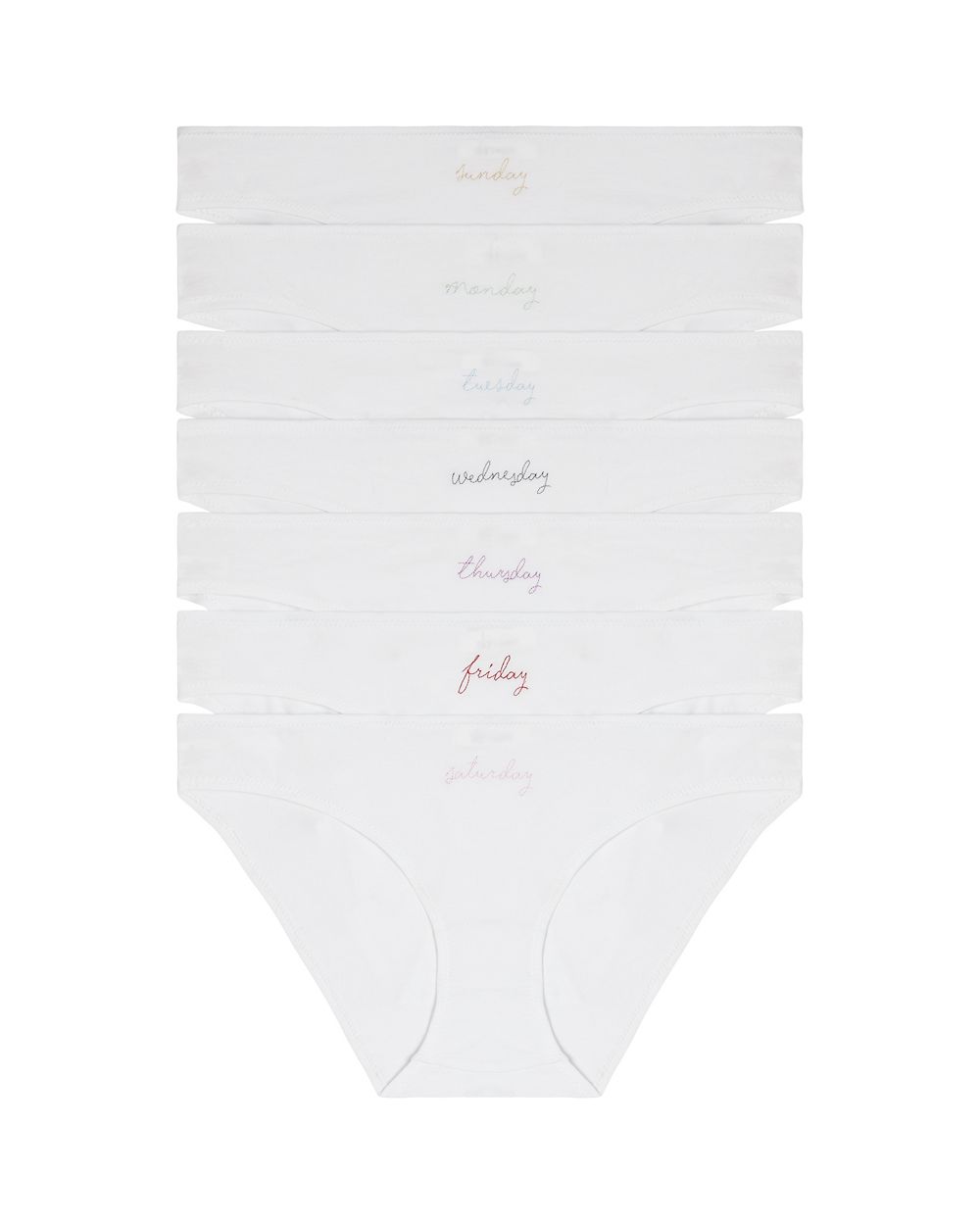 Skin Days of the Week Underwear Pack in white