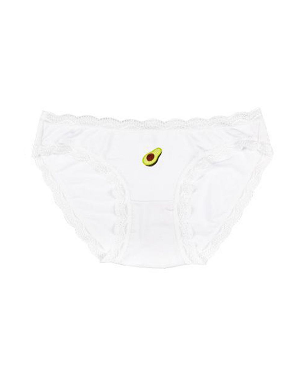 Stripe + Stare Avocado Embroidered Knicker in white