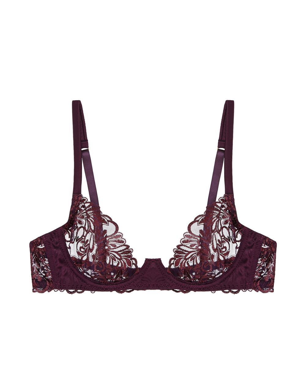 Coco de Mer Amalie Plunge Bra in purple