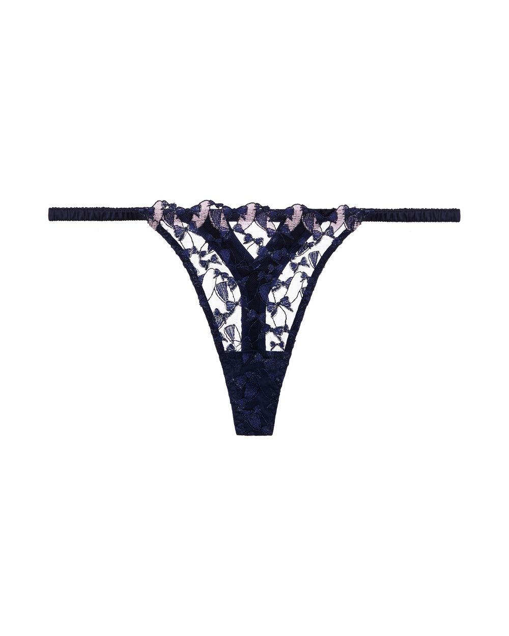 Coco de Mer PLAYBOY Glitter Bunny Thong in blue