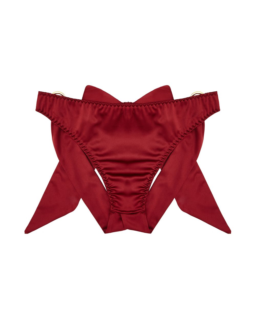 Coco de Mer PLAYBOY Bow Ties Bow Knicker in red