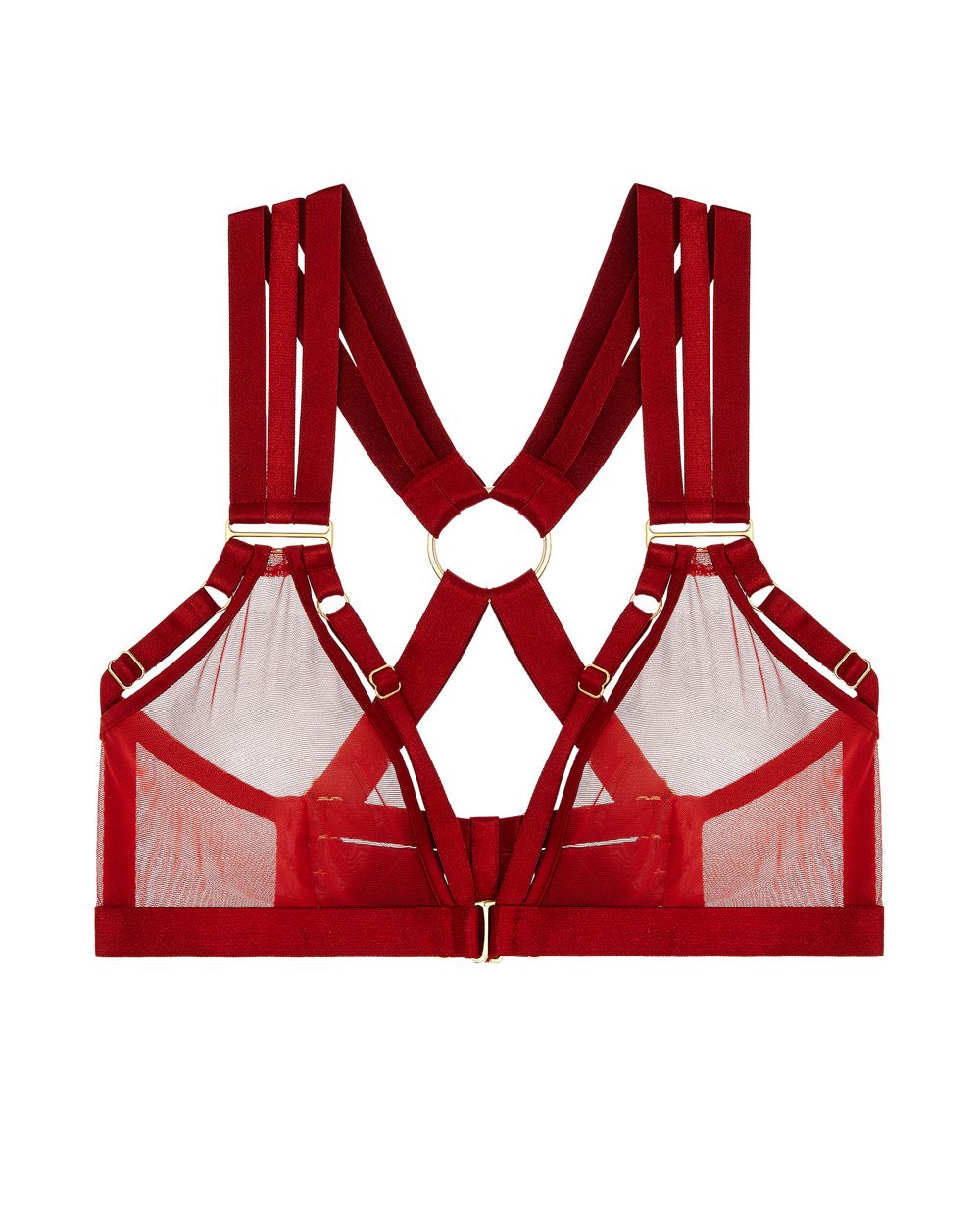 Bordelle 10 Year Exclusive Adjustable Soft Cup Bra in red