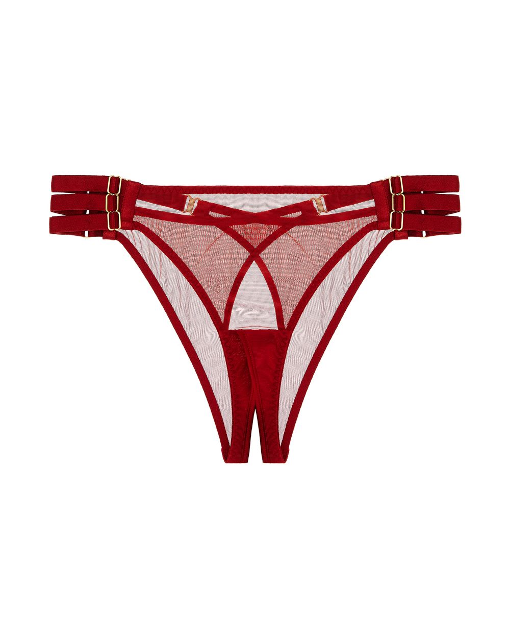 Bordelle 10 Year Exclusive Ouvert Peep Brief in red