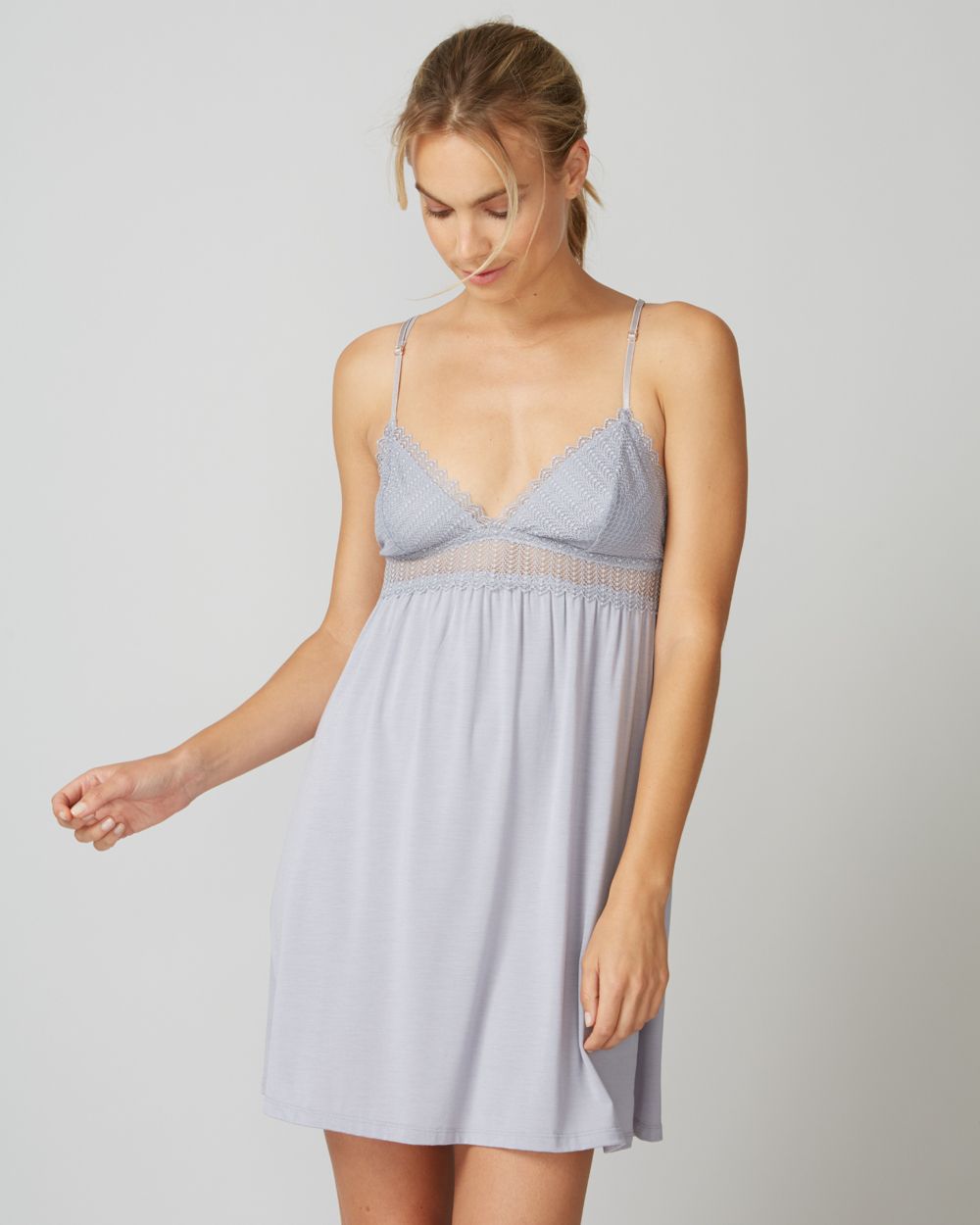 Eberjey Phoebe Show Off Chemise in gray
