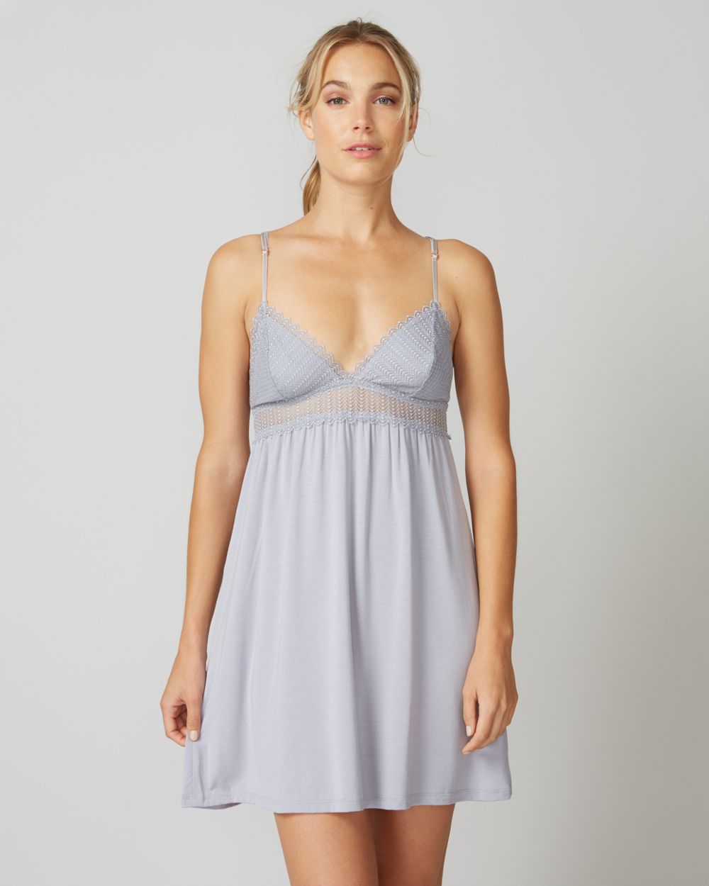 Eberjey Phoebe Show Off Chemise in gray