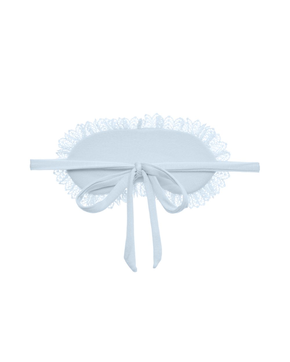 Eberjey Phoebe Ruffle Eye Mask in blue