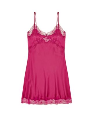 Only Hearts Silk Charmeuse Mini Slip in pink