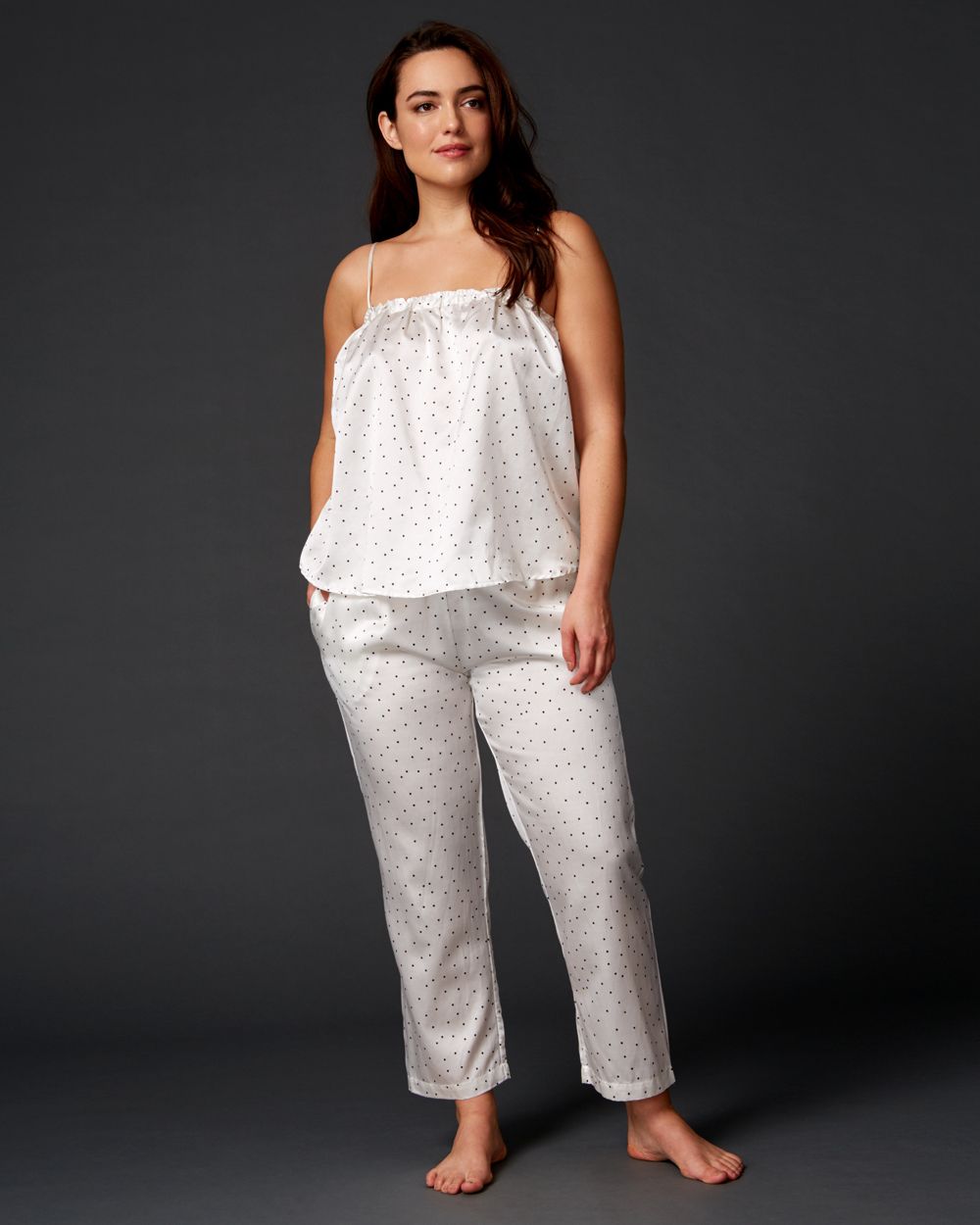 Maison Du Soir Silk Miriam Cami in white