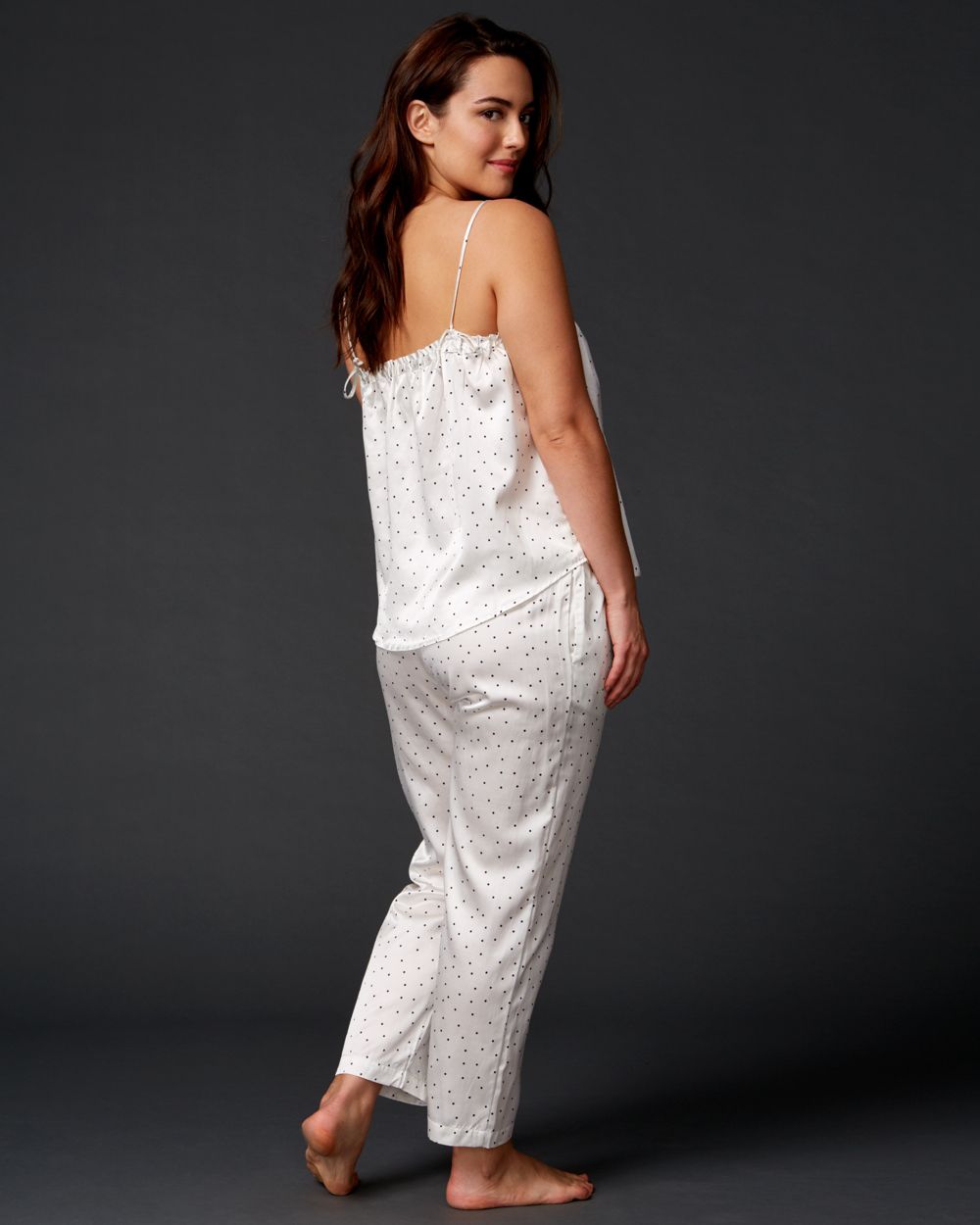 Maison Du Soir Silk Miriam Cami in white