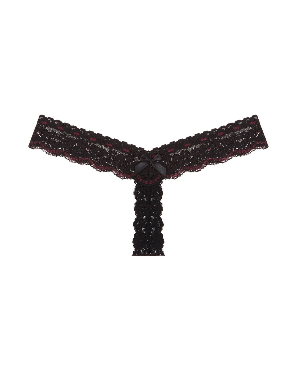 Hanky Panky Annabelle Crotchless Thong in black
