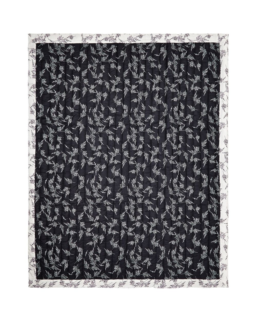 Violet & Wren Ghost Fern Blanket in black