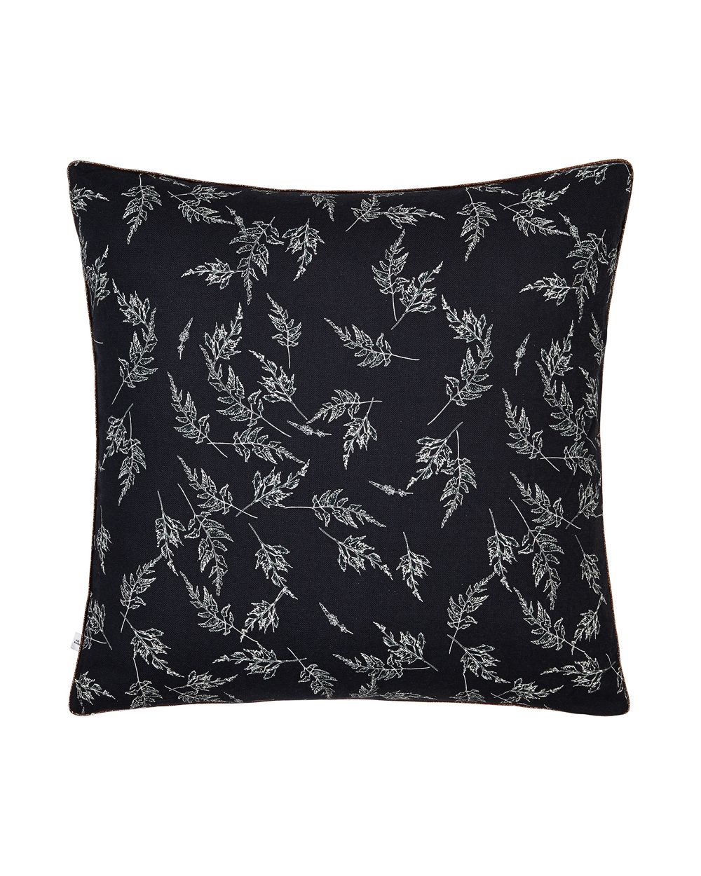 Violet & Wren Ghost Fern Pillow in black