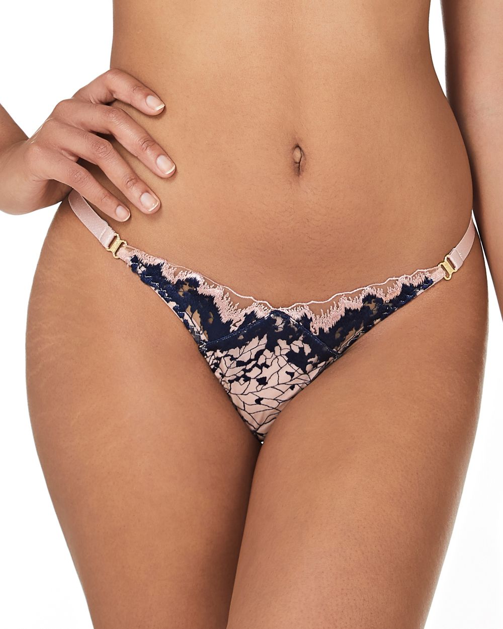 Bordelle Wilde Strap Thong in pink