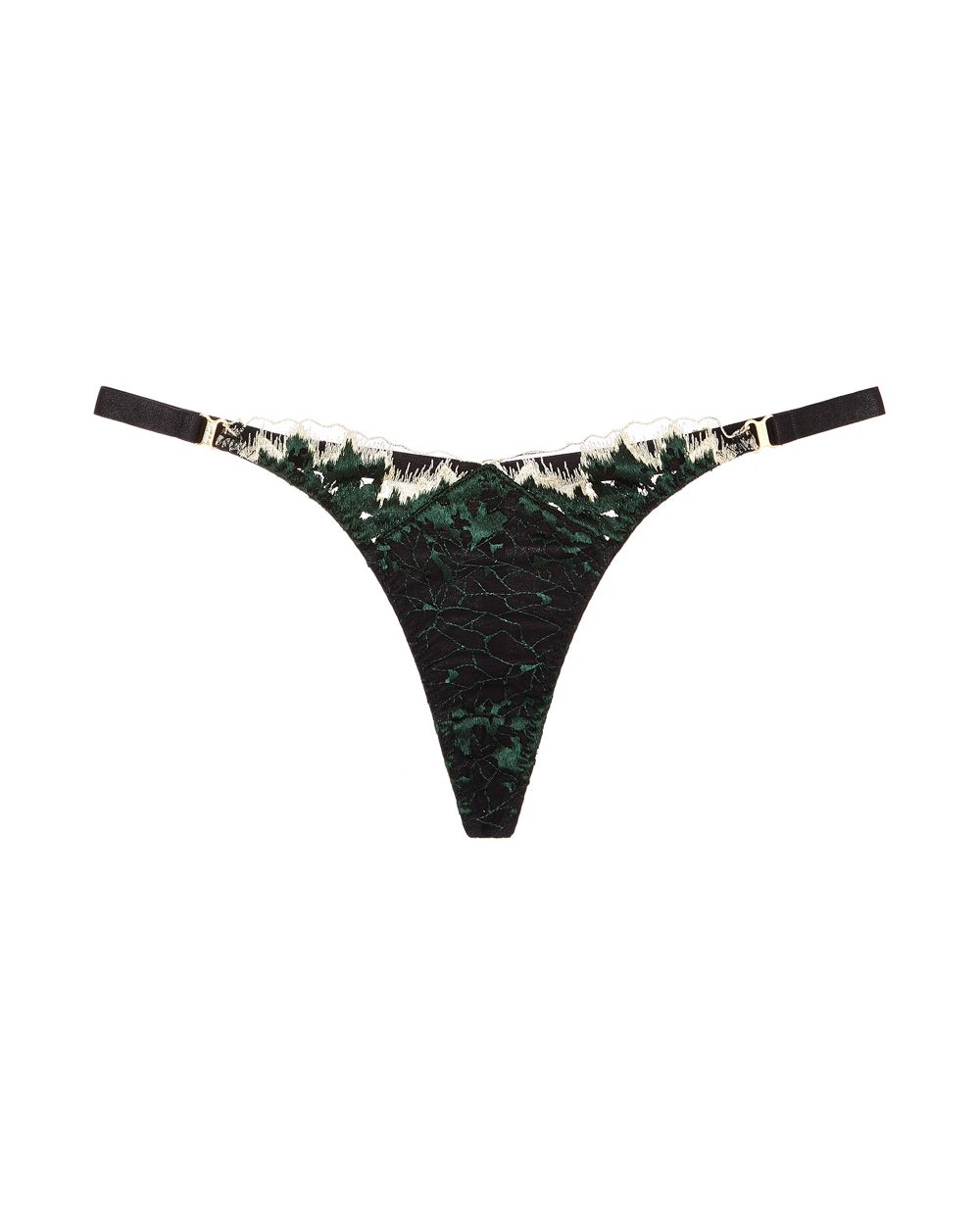 Bordelle Wilde Strap Thong in green