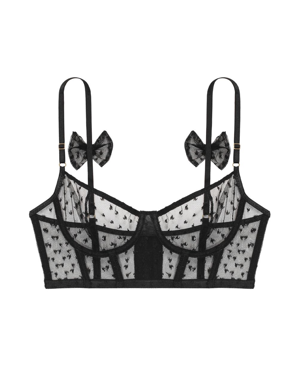 Le Petit Trou Escala Longline Bra in black