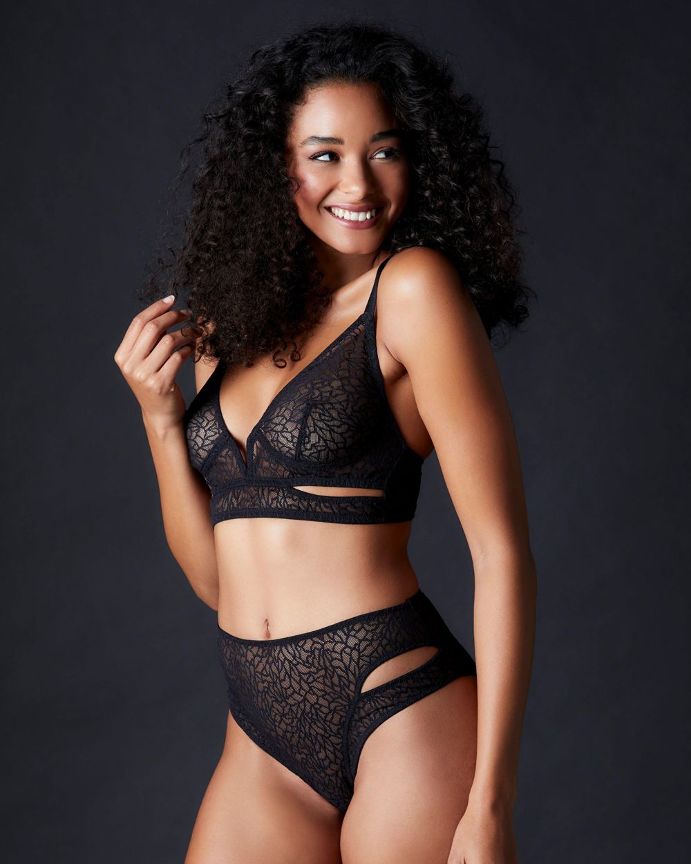 Else Zoe Cut Out Brief in black