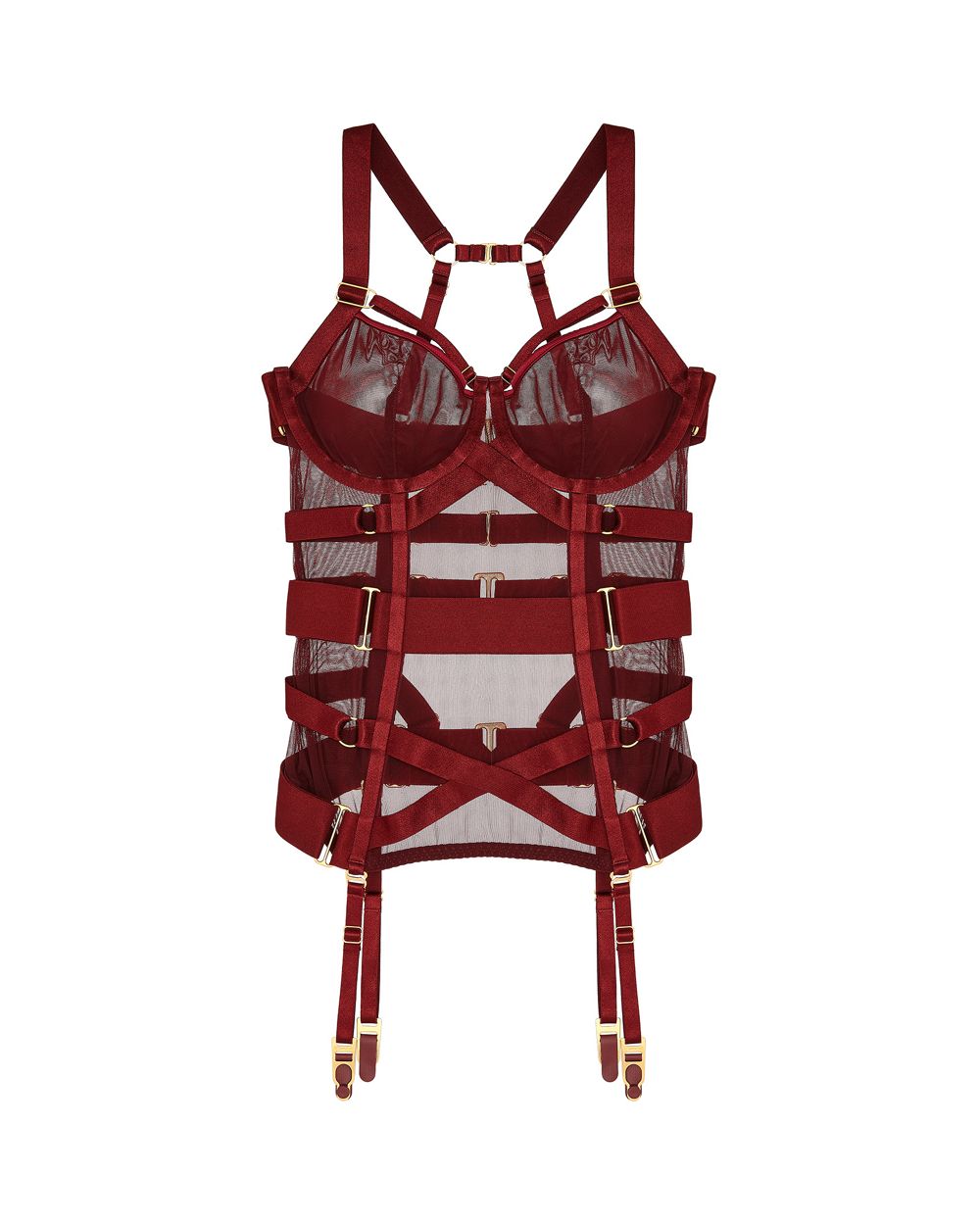 Bordelle Merida Basque in red