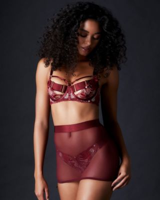 Bordelle Botanica Balconette Wire Bra in red