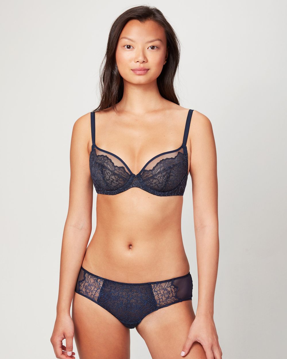 Liberte Bowery Scalloped Hipster in blue