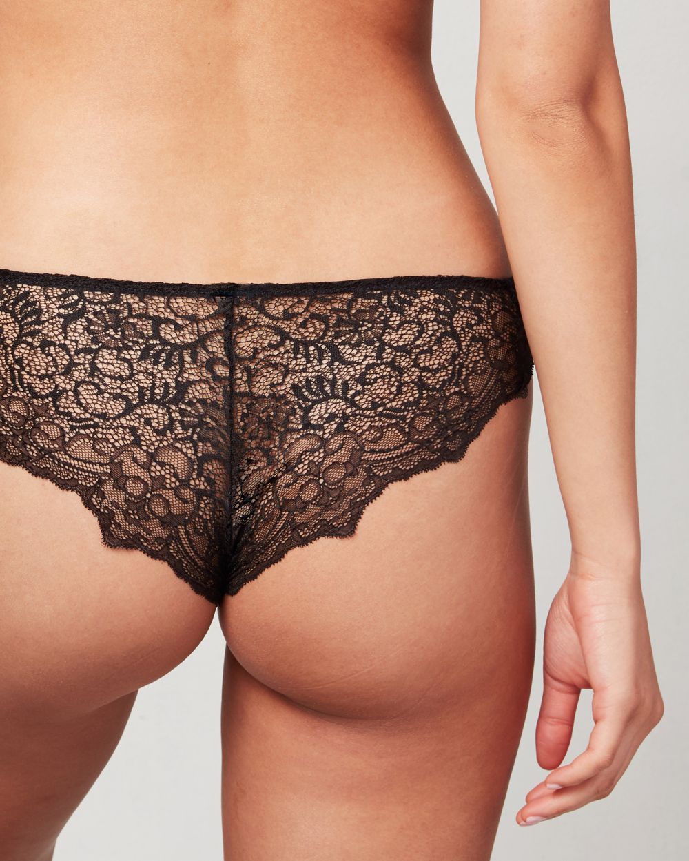 Liberte Crosby Scalloped Cheeky Brief in black