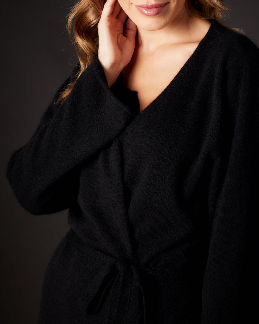 Arlotta Short Cashmere Duster in black