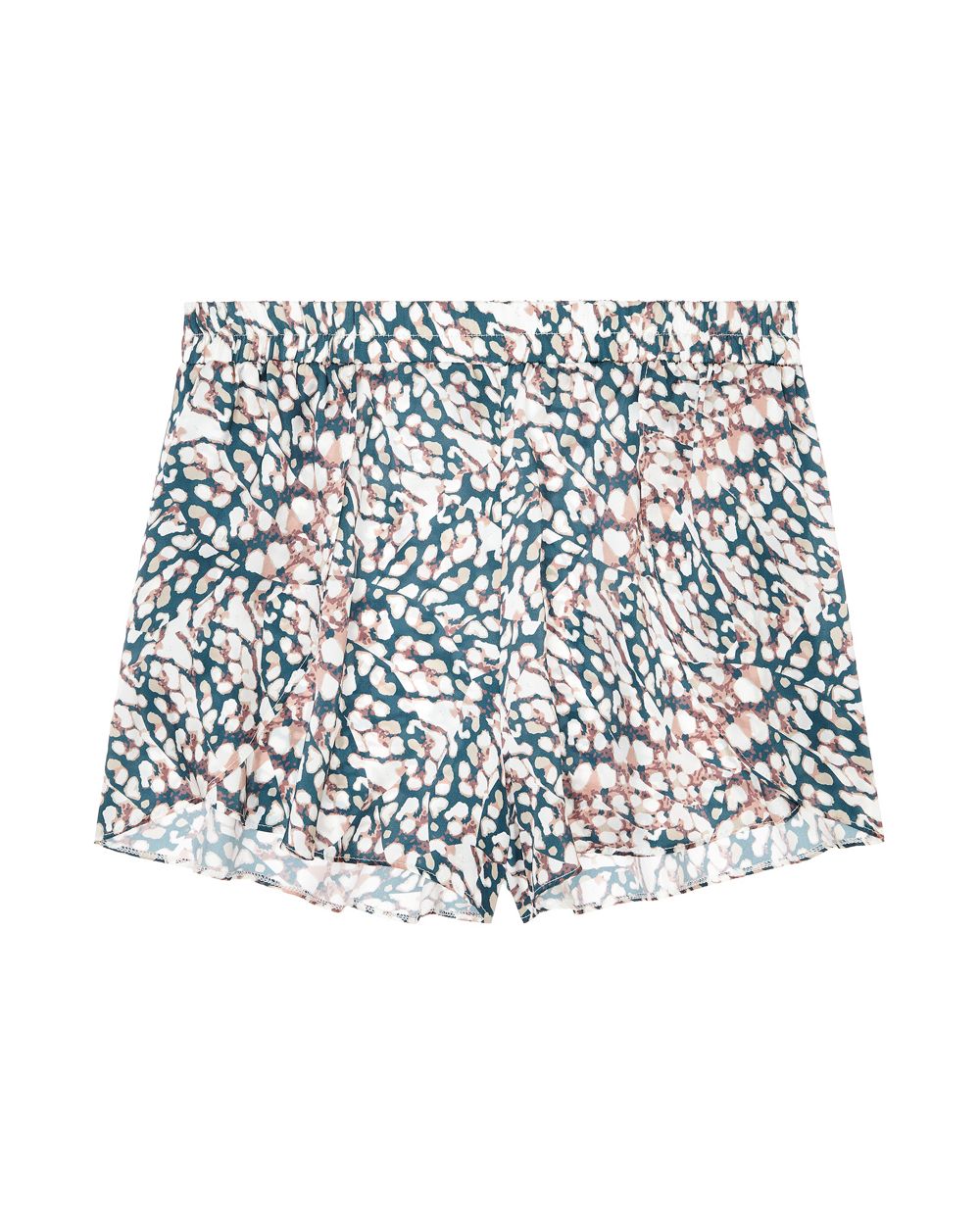 Else Marble Silk Shorts in white