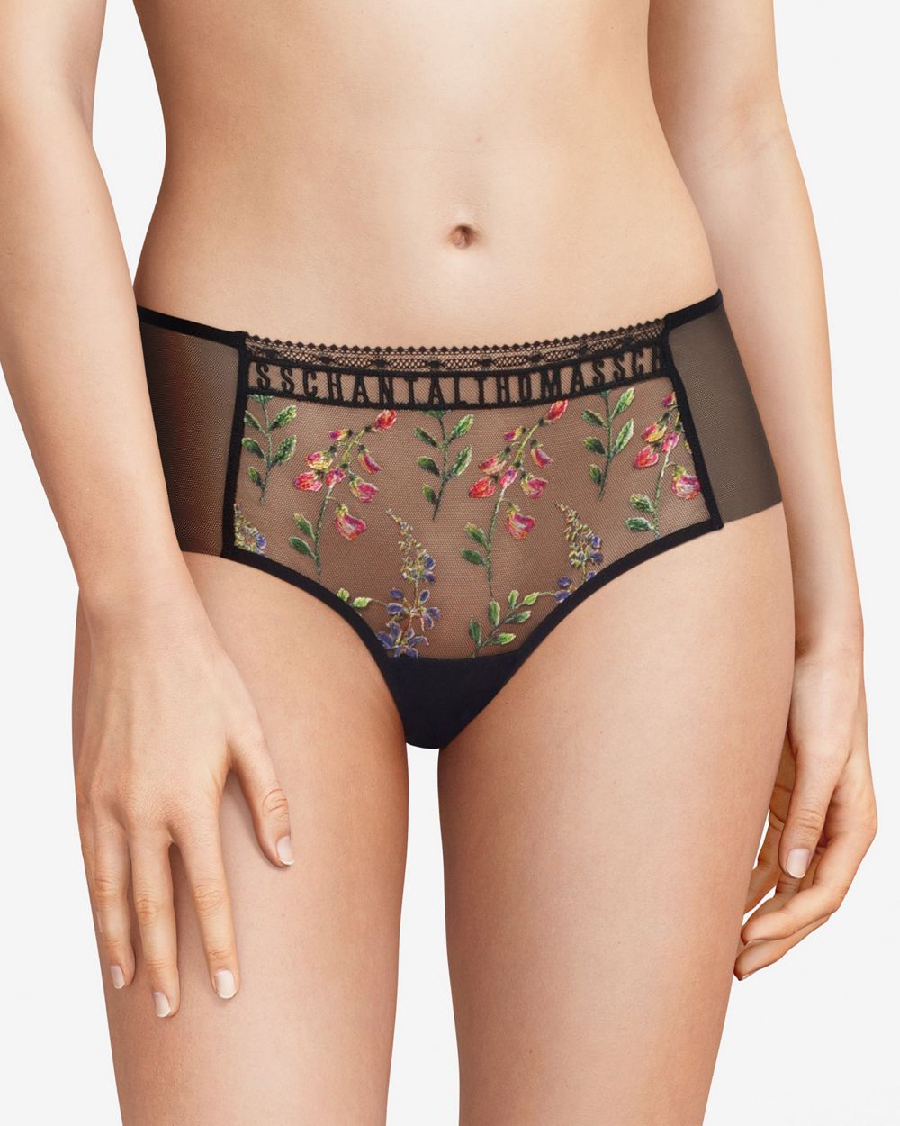 Chantal Thomass Initials Shorty in black