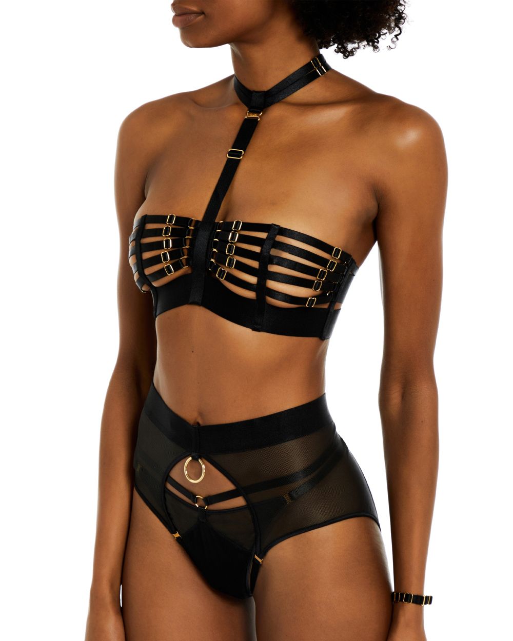 Bordelle Ula Ouvert Brief in black