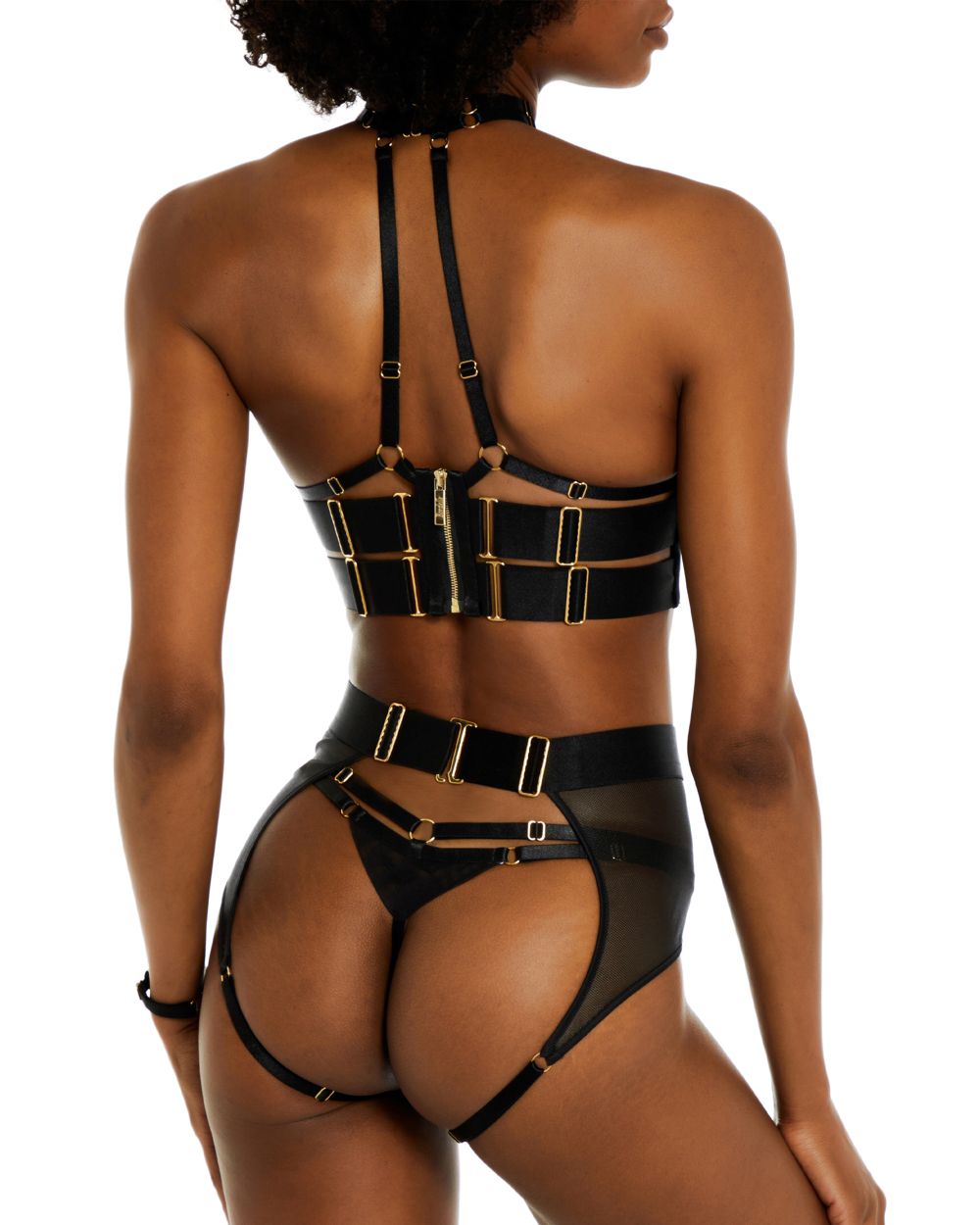 Bordelle Ula Ouvert Brief in black