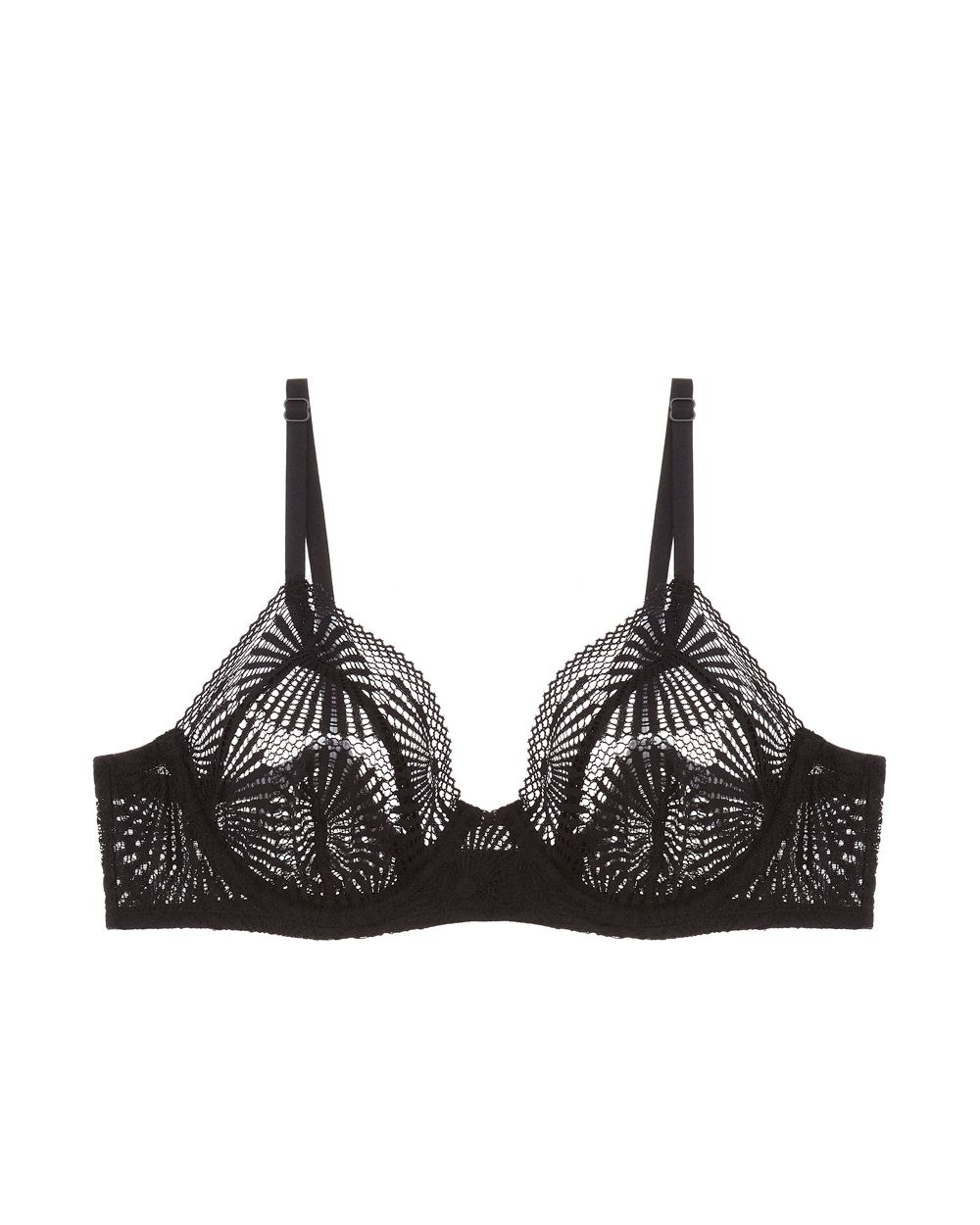 Kiki de Montparnasse Sundial Demi Bra in black