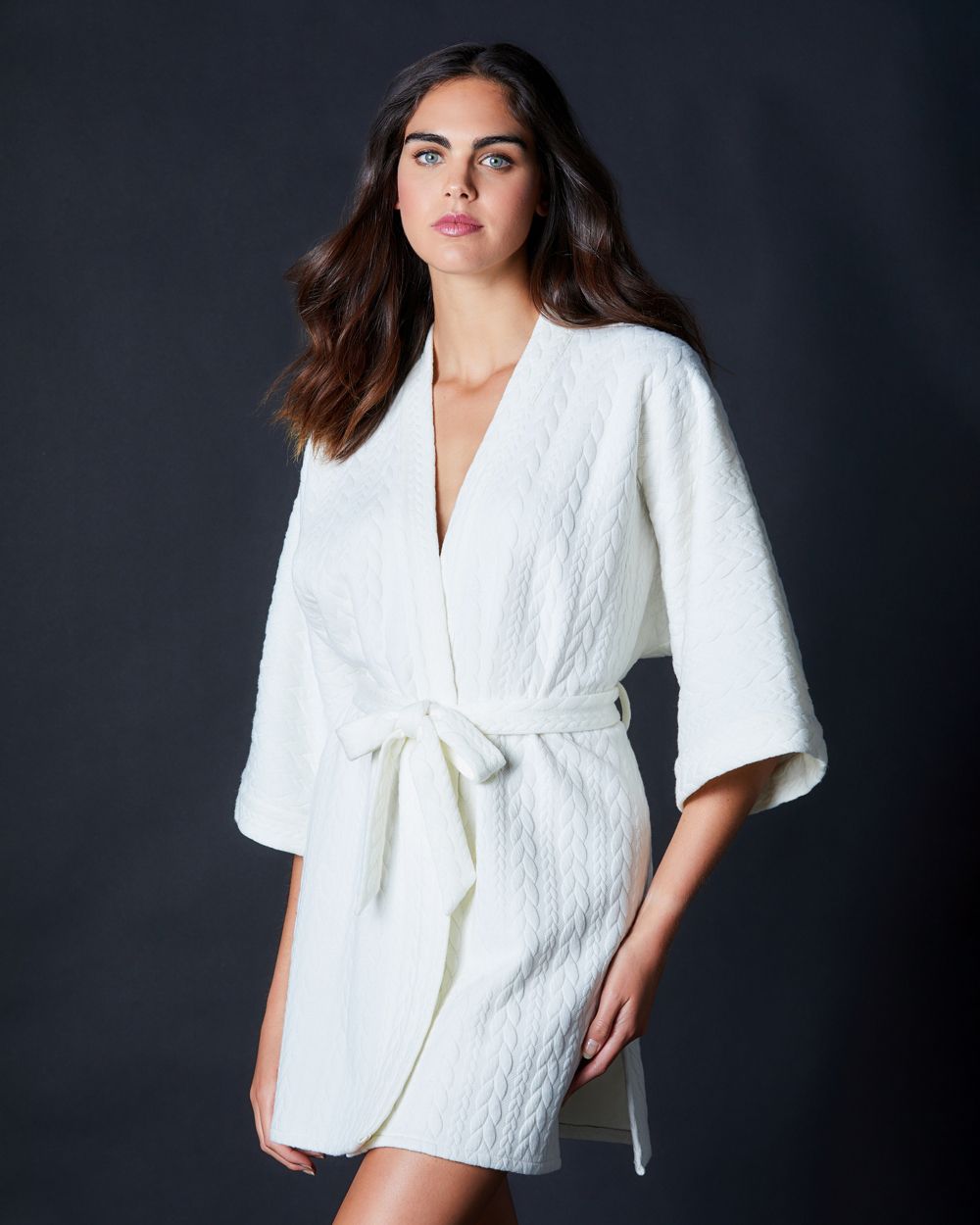 Samantha Chang Wellness Cozy Robe in white