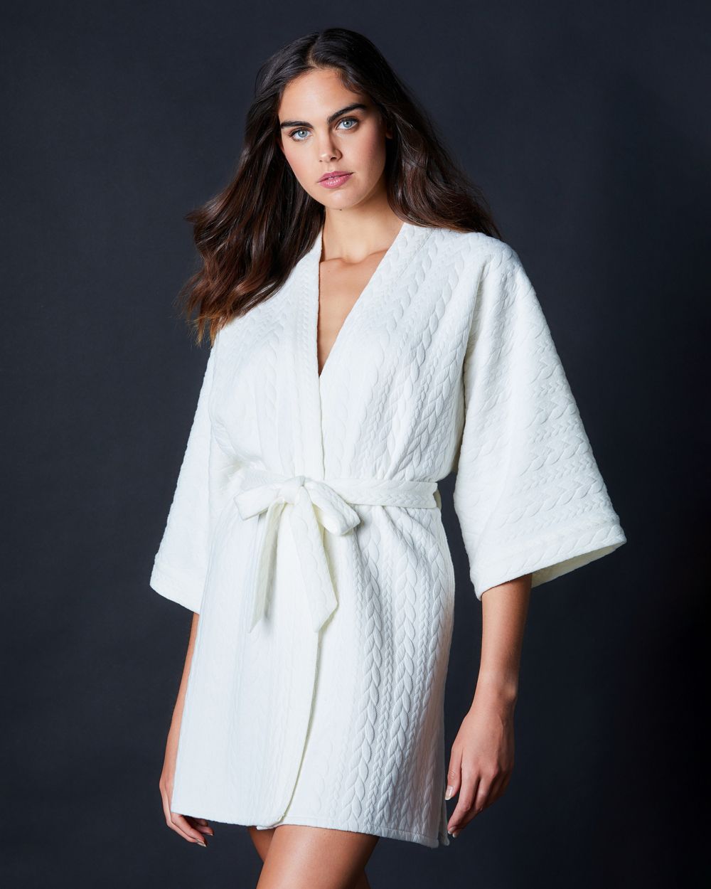 Samantha Chang Wellness Cozy Robe in white