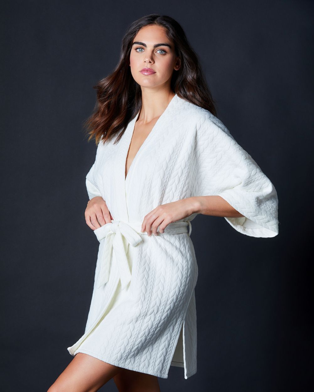 Samantha Chang Wellness Cozy Robe in white