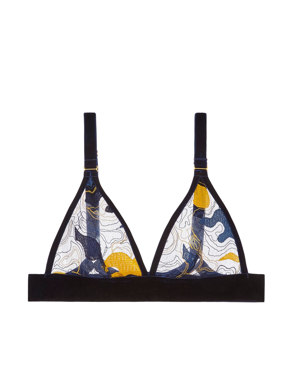 The Underargument For Belonging Against Fitting In Soft Cup Triangle Bra in blue