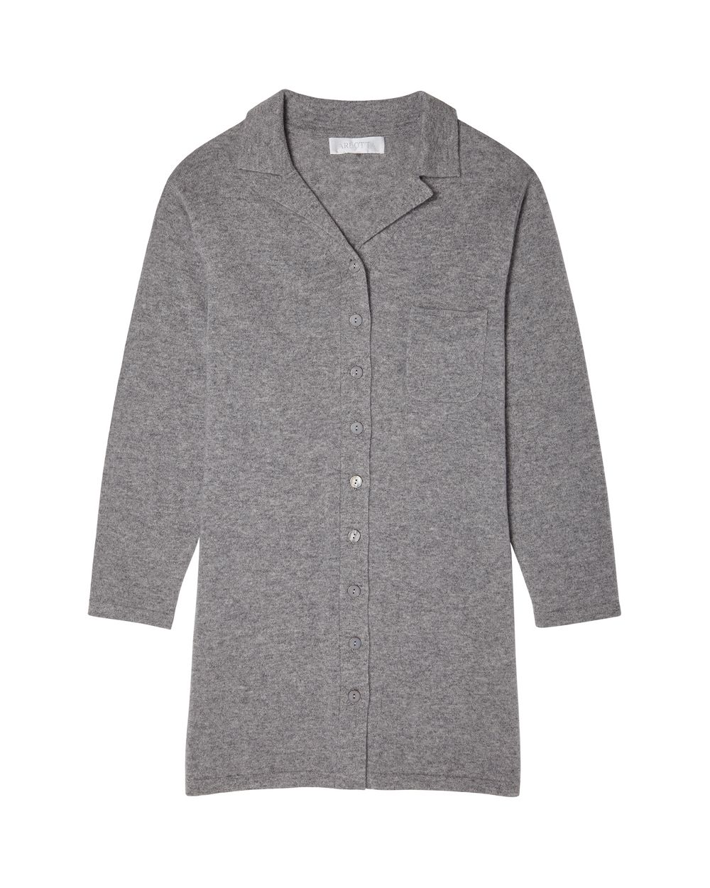 Arlotta Classic Cashmere Night Shirt in gray