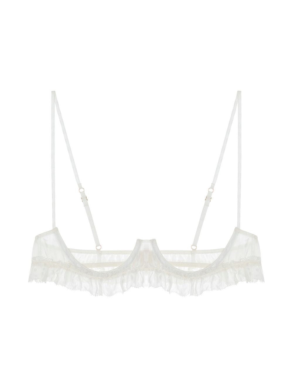 Kiki de Montparnasse Peek-a-Boo Bra in white