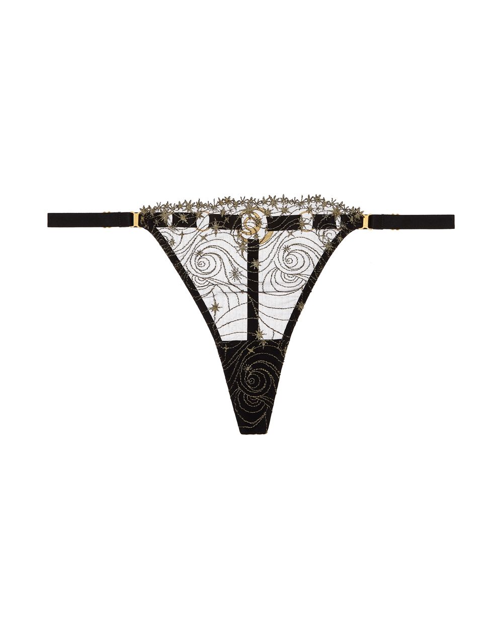 Bordelle Selene Strap Thong in black
