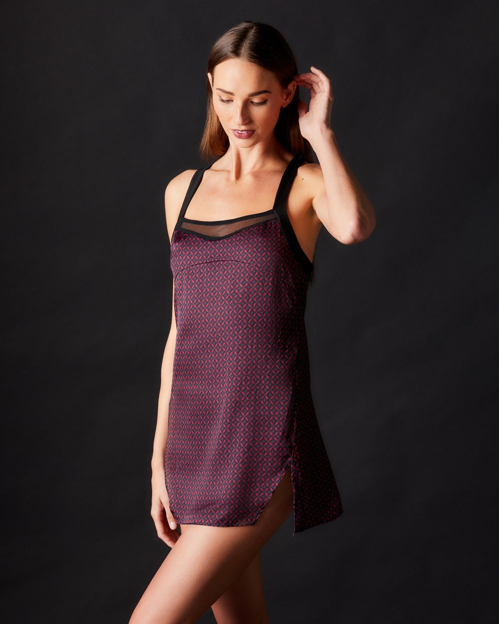 Free People Intimately FP All Mine Printed Mini in blue