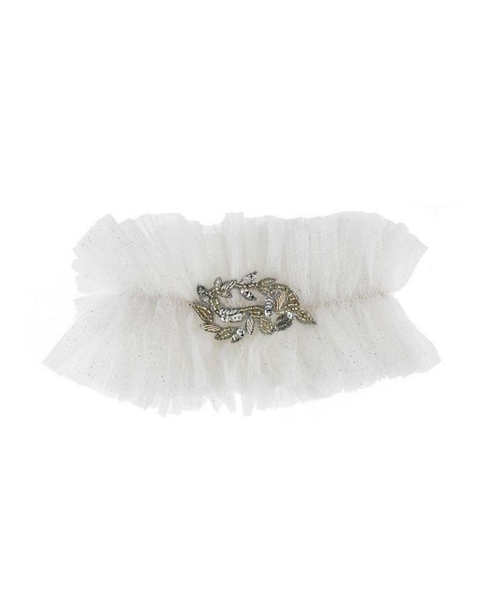 Florrie Mitton Glitterati Garter in white